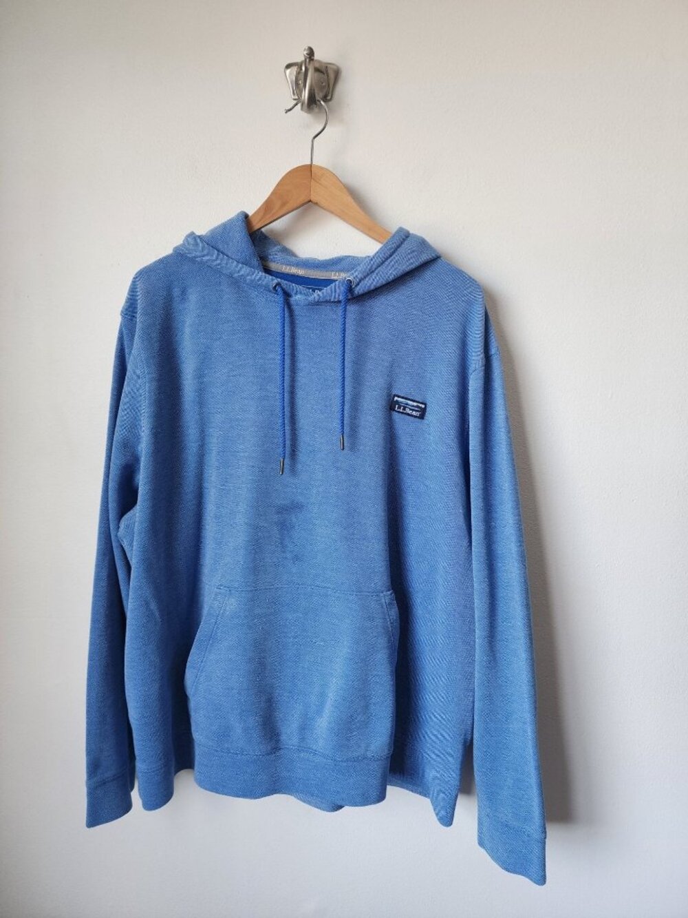L.L. Bean blue knit hoodie XXL